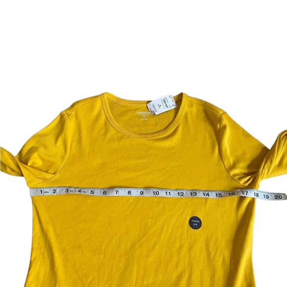 NWT Lands End yellow long sleeve shirt - Picture 6 of 8